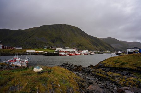 2020 Fiskebåter ved kaia i Sørvær, Hasvik i Finnmark