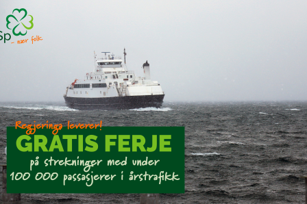 Senterpartiet sitt ferjeløfte Senterpartiet sitt ferjeløfte