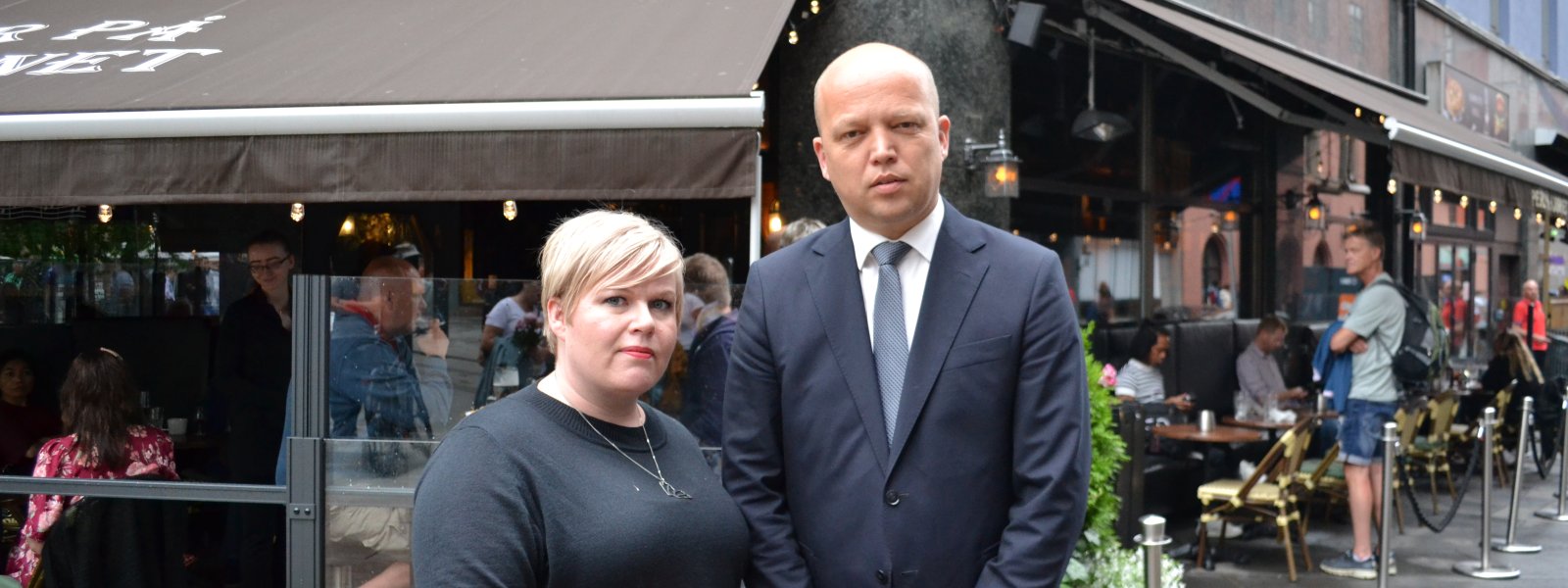 Partiledere og finansministre for Senterpartiet i hvert sitt nordiske land. Trygve Slagsvold Vedum (Sp) og Annika Saarikko (Keskusta)