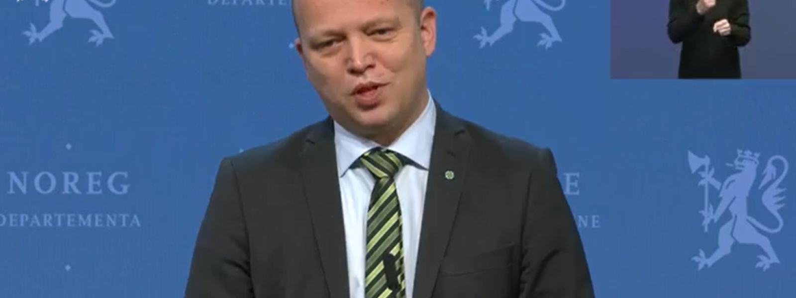 Frå pressekonferansen 14. desember 2021 - Finansminister Trygve Slagsvold Vedum