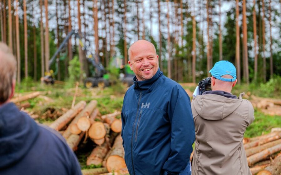 Trygve Slagsvold Vedum tømmer