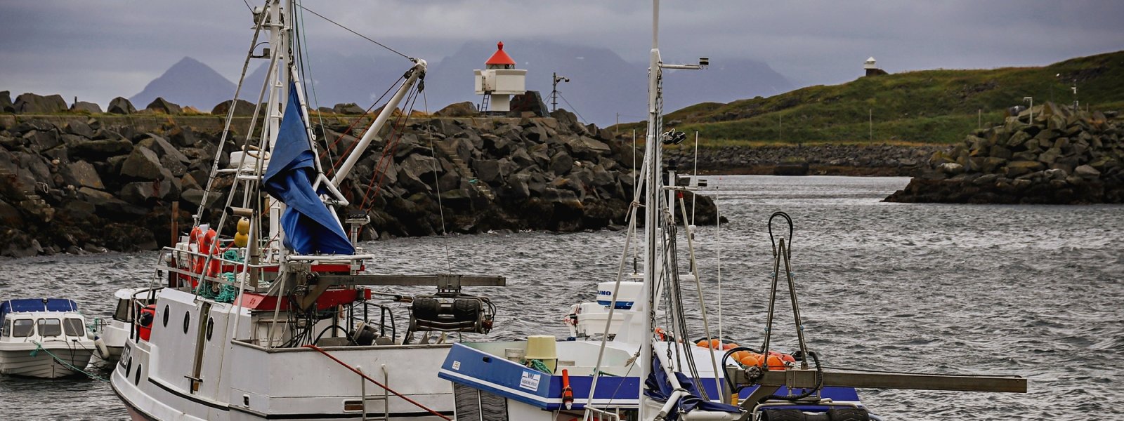 2020 Fiskebåter ved kai, Hasvik i Finnmark