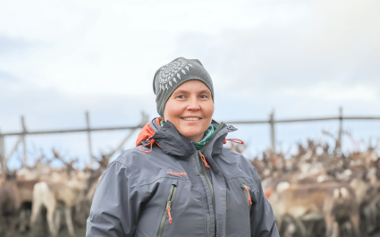 Nancy Porsanger Anti ved reinflokken