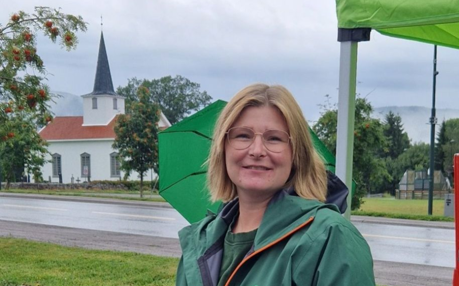 Guri Rebecca Nilsen på stand