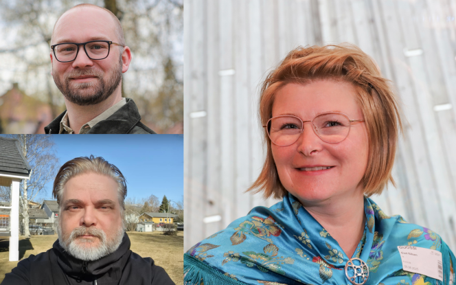 Guri sammen med Morten og Tor
