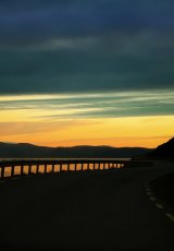 2021 Solnedgang over veg, Måsøy i Finnmark