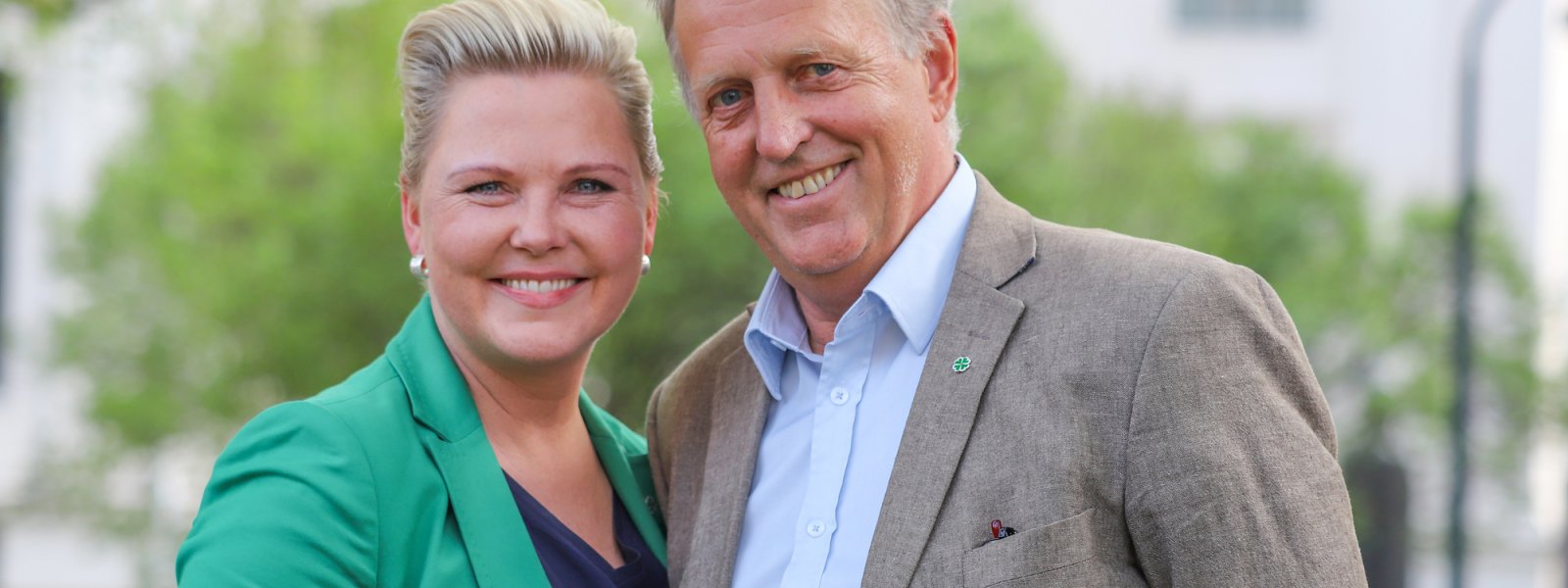 2019 Anne Beathe Kristiansen Tvinnereim og Olav Skinnes. Valgkampbilde for fylkestingsvalget 2019