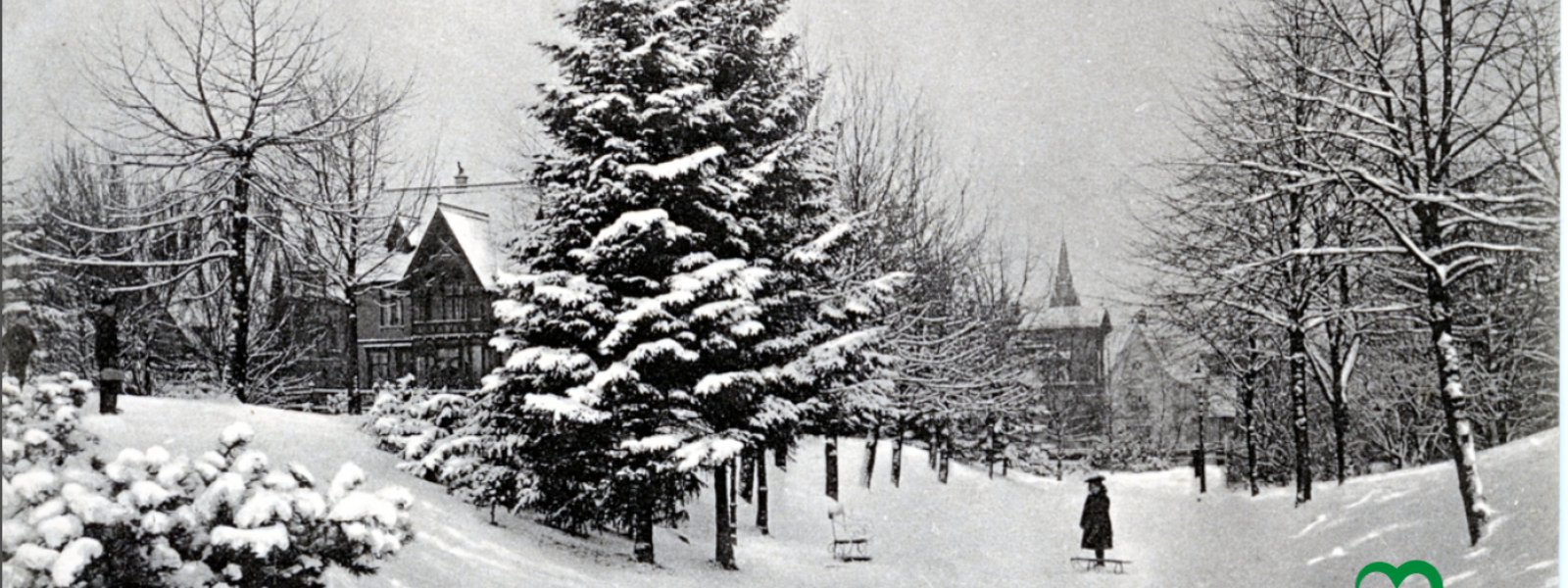 Vintermotiv fra Nygårdsparken, anno 1906