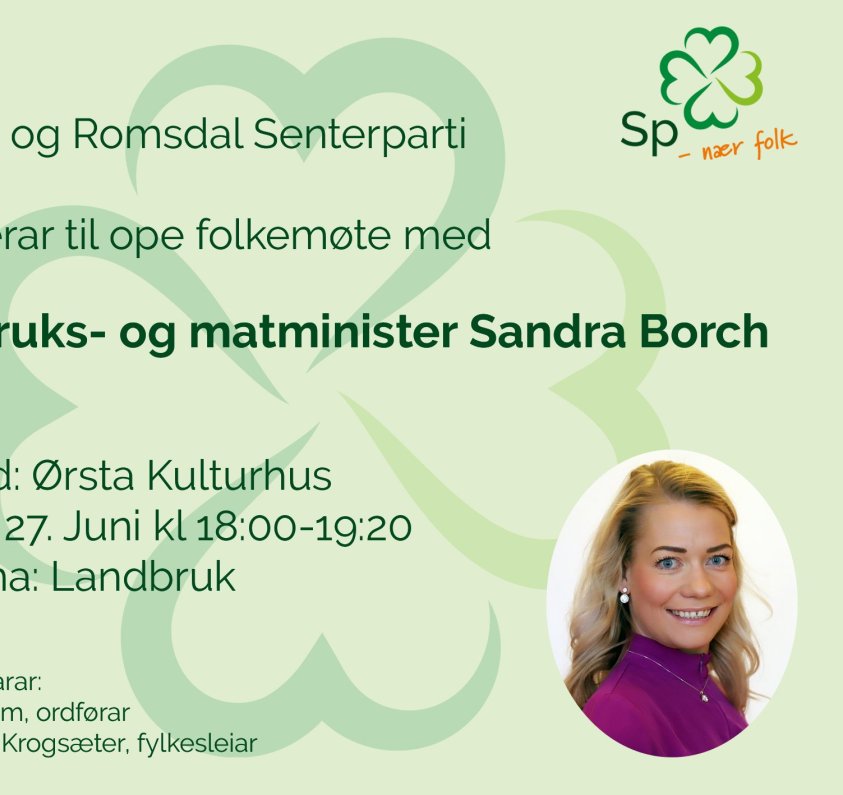 Sandra Borch til Ørsta (utsatt grunnet flystreik)
