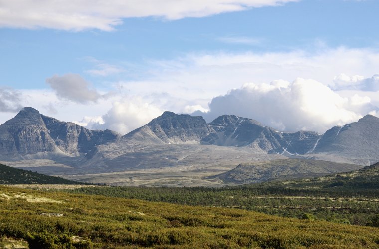 2020 Rondane sett fra Grimsdalen i Dovre kommune, Oppland