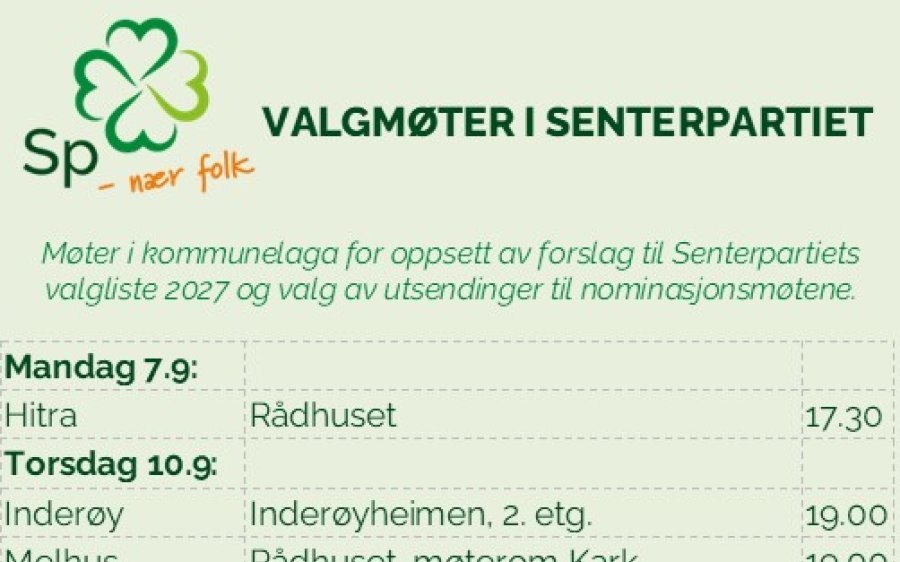 Annones valgmøter alle 27