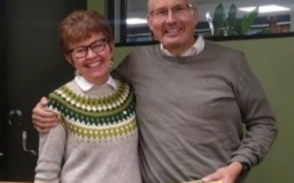 Styreleder Kathrine Kleveland og innleder Terje Riis-Johansen november 2025