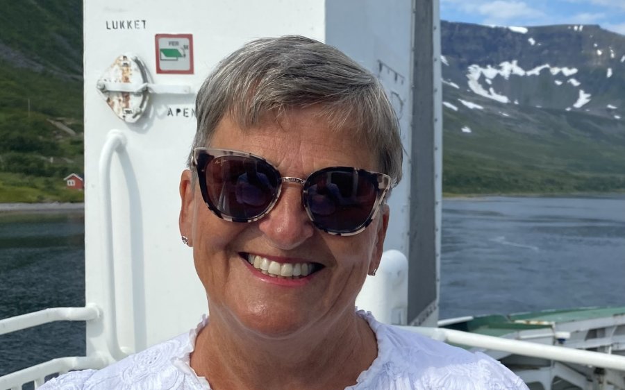 Wenche på fergetur